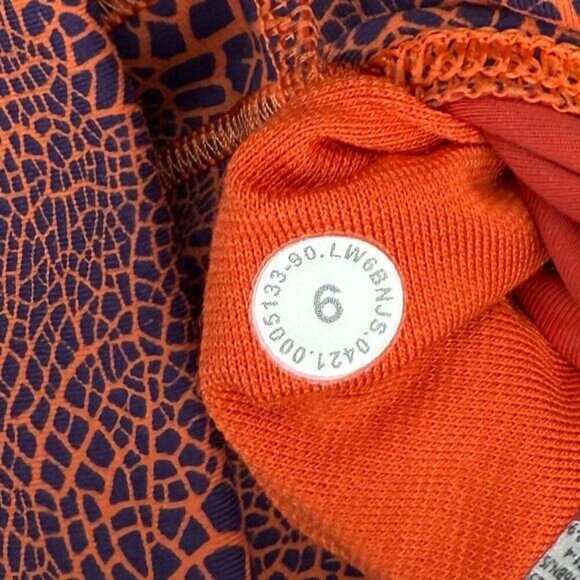 LULULEMON Wunder Train High-Rise Crop 23" Size 6 Crackle Glaze Vintage Orange - Picture 9 of 9